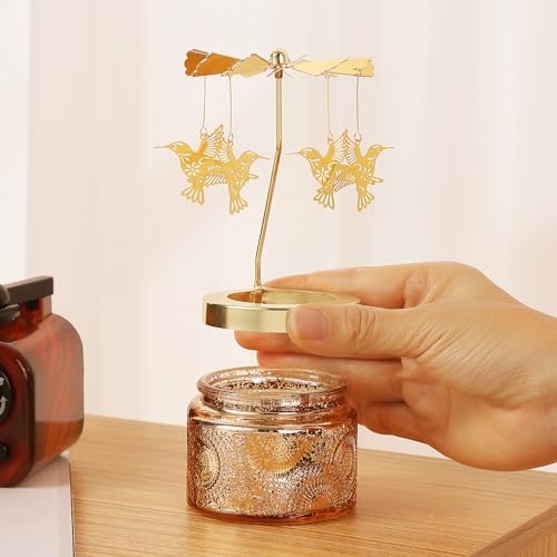 Hummingbird Rotating Candle, Gifts for Women Mom Daughter Sister Wife | Birthday Gifts for Women Friendship, Unique Scented Candle Gift for Christmas Anniversary Mothers Day