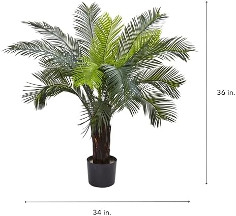 nearly natural 3 ft uv-resistant artificial cycas tree shown in use