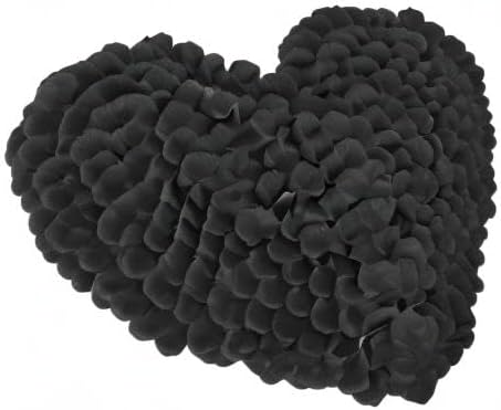 1000 Pcs Artificial Fake Rose Petals,Flower Petals for Romantic Night, Engagement, Party, Wedding, Event Flower Decorations, in Bulk(Black)