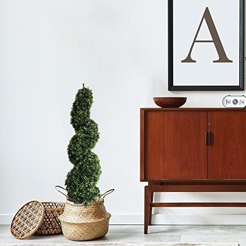 artificial topiary trees 43.3 inch/3.6 ft boxwood spiral, view 9