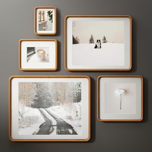 flyjoe 11x14 picture frame, solid teak wood frame, main product view