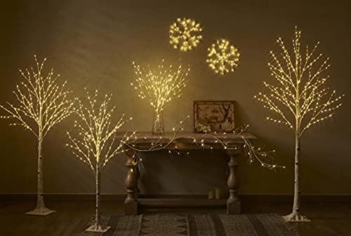 birchlitland lighted birch tree 6ft 330l warm white, view 9