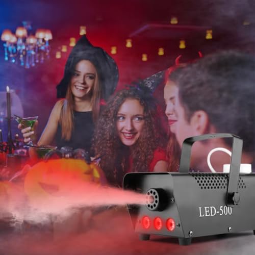 Fog Machine Smoke Machine with LED Lights and 12 Color Light Effects