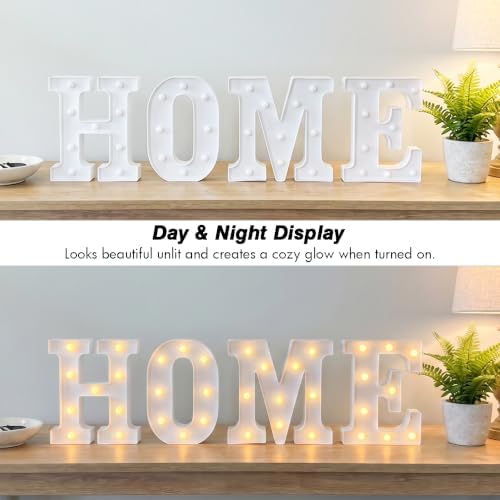 DyingSwan Small Led Marquee Letters, Light Up Letters, 8.58 Inch Led Letter Lights, Battery Powered Lighted Sign for Table, Party, Birthday, Christmas Decor (Letter E)