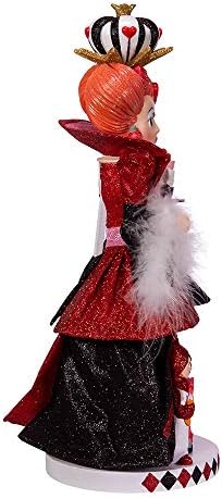 kurt s. adler 17.5-inch hollywood queen of hearts, close-up detail