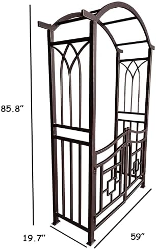 oakland living bronze aluminum garden arbor arch with, close-up detail