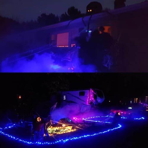 Fog Machine Smoke Machine with LED Lights and 12 Color Light Effects