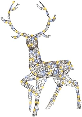 tangkula 4.6 ft christmas 3d lighted reindeer, pre-lit, main product view