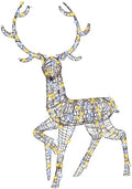 tangkula 4.6 ft christmas 3d lighted reindeer, pre-lit, main product view