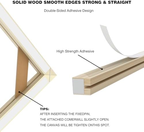 diy wood canvas stretcher bars kit, 1.25" gallery, package contents