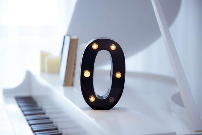 Foaky Black Light Up Numbers,Black and Gold Party Decorations,Marquee Numbers,Black Room Decor,Black and Gold Party Decorations Night Light Wedding Birthday Party Lamp Home Bar Decoration