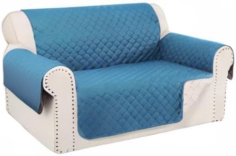 Reversible Loveseat Sofa Covers Couch Cover Furniture Protector(Loveseat Small,Blue/Beige)