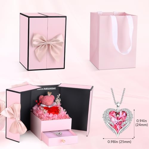 suturun preserved roses forever flowers gifts for women,eternal, front angle view
