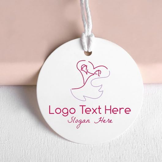 Custom Tags for Handmade Items, Personalized Tags for Favors, Customized Hang Tag for Clothing, Customized Gifts Wrapping Labels, Wedding Items Birthday Party Favors with String (Round Shape)