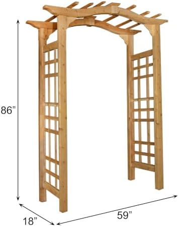 westwood 47"w x 86"h cedar arbor, close-up detail