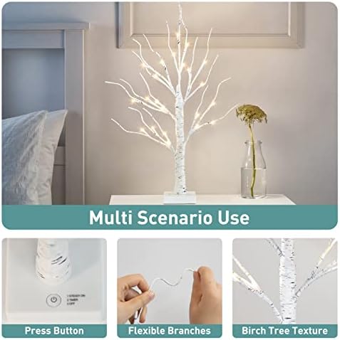 pabipabi lighted birch tree with led lights christmas, view 9