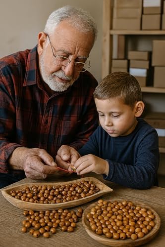 jerusalem olive wood making a rosary beads supplies shown in use