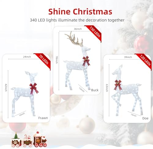 hoyechi 6.5 ft oversized christmas decorations outdoor lighted, close-up detail