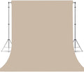 Beige Photo Backdrop, Photo Booth Portrait Photography Backdrops, Studio Beige Backdrop for Photoshoot Streaming Video Shooting 6x9ft
