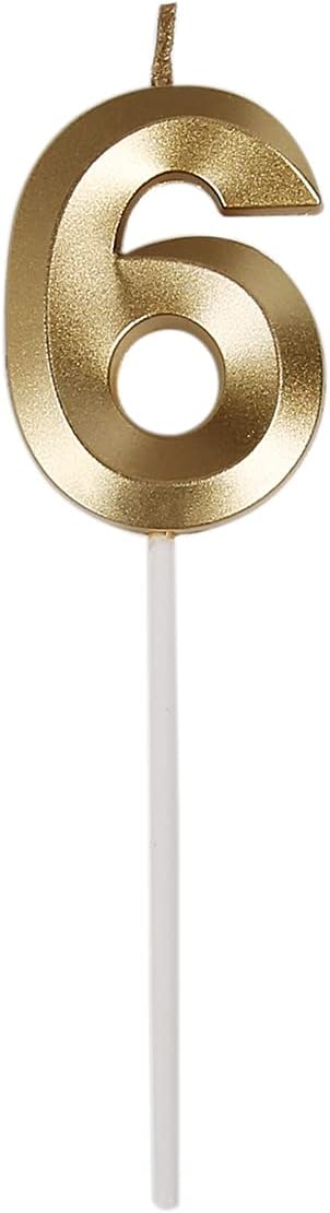 60th Birthday Candles,Gold Number 60 Cake Topper for Birthday Decorations Party Decoration