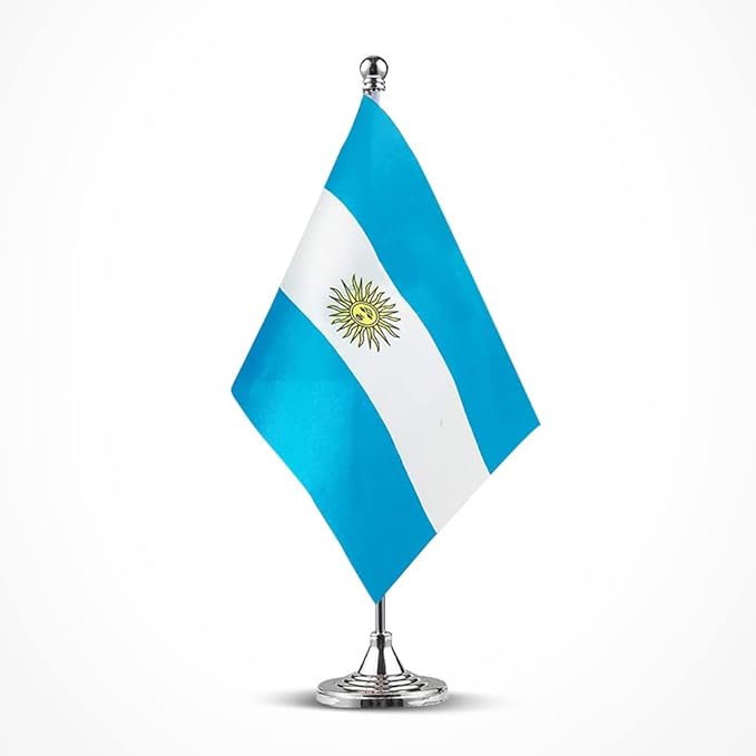 Argentina Flag Argentine Flags, Small Mini Argentine Desk Flag, Used for Table Office Classroom Home Patriotic Events Decorations