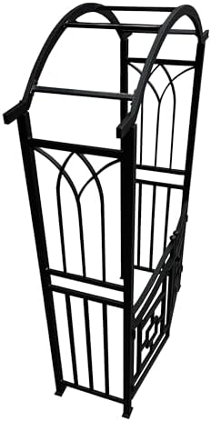 oakland living black aluminum garden arbor arch with on a desk or shelf