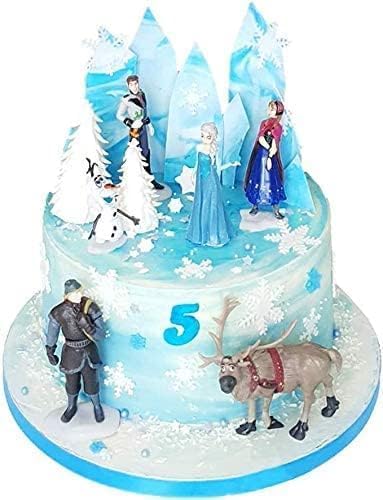 Frozen cake topper Figures Set 6Pcs Frozen cake decorations for Frozen party supplier birthday