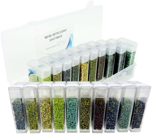 set of 10 colors - miyuki size 11/0 shown in use