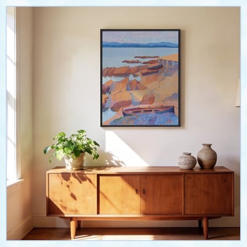 solid wood 12x16 canvas frame,0.9" deep floater frame,black showing dimensions