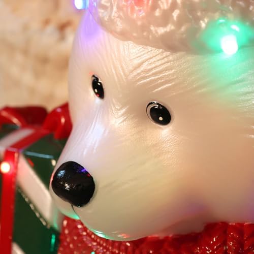 fraser hill farm 30” polar bear blow mold, close-up detail