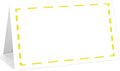 25 Pack Yellow Lines Place Cards, Editable Name Cards for Table Setting, Tent Cards Food Label for Dinner Party, Bridal Shower, Wedding, Baby Shower and Events -T21