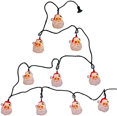 kurt s. adler ul 10-light santa head light shown in use