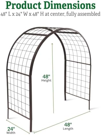 gardener's supply company arch trellis, 2' x 4' shown in use