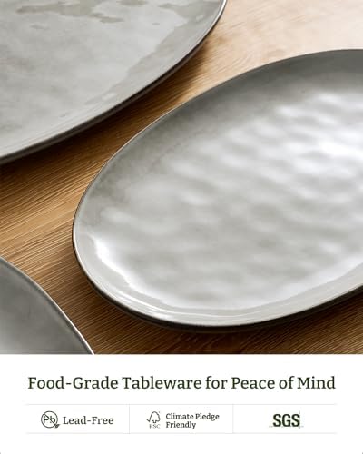 famiware serving platters set of 3 sizes showing dimensions