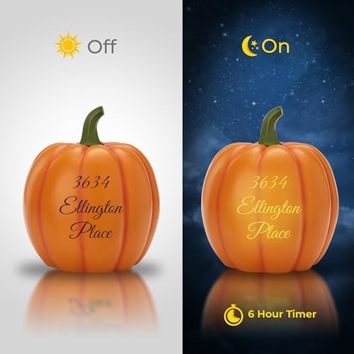 let's make memories personalized light up halloween pumpkin, side view