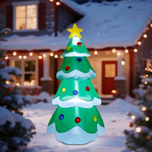 dr.dudu 7 ft inflatable christmas tree decorations outdoor, package contents