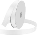 1" Wide x 100 Yards Single Face Polyester Satin Ribbon, Satin Ribbon for Crafts, Gift, Hair Bows, Wedding Party Decoration, Bow Making & Other Projects (White)