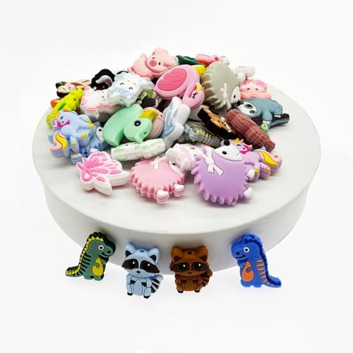 100Pcs Silicone Focal Beads Bulk, Different Random Mix Collections Teacher Ch...