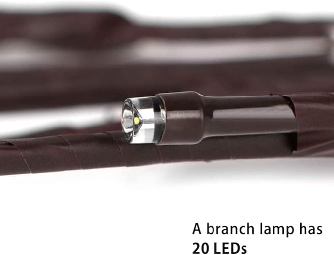DK177 2 Pack Led Branch Light Battery Operated Lighted Branch Vase Filler Willow Tree Artificial Little Twig Power Brown 30 Inch 20 LED for Indoor Romantic, Multicolor Light