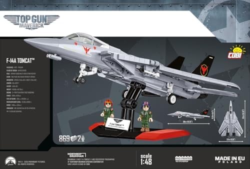 cobi grumman f-14 tomcat top gun™, 1:48 scale shown in use