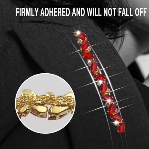 pearly jun 3 yards red rhinestone chain trim on a desk or shelf