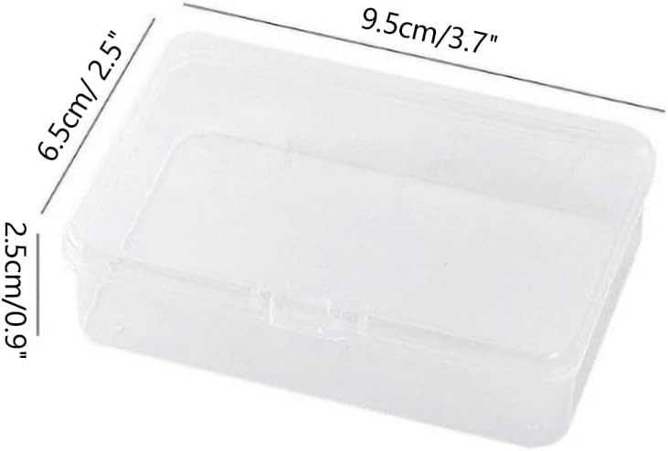 New Transparent Plastic Storage Box Photocards Small Card Storage Box Desk Organizer Box Classification Box Stationery