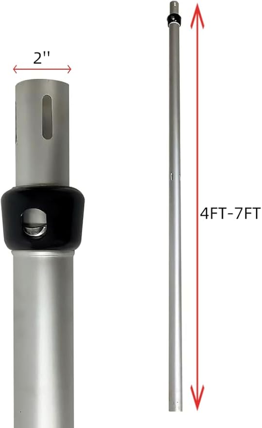 Portable Pipe and Drape Heavy Duty Backdrop Stand, ADJ Metal Frame and Heavy Metal Base for Wedding, Birthday Party, Photography Backdrop (1*ADJ UprightPole 4-7FT)