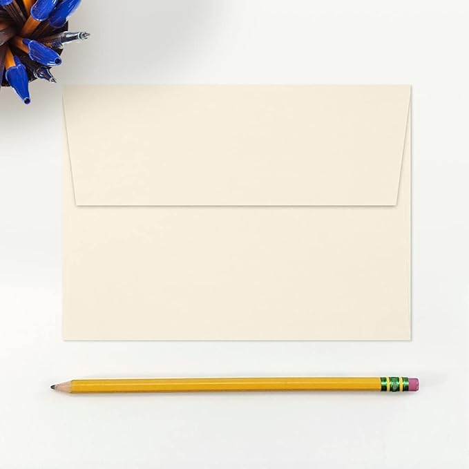 LUXPaper A7 Invitation Envelopes | Peel & Press | 5 1/4" x 7 1/4" | Natural | 80lb. Text | 30% Recycled | 500 Qty