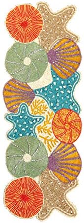 lightnpro seashell hand beaded needlework decorative orange blue showing dimensions