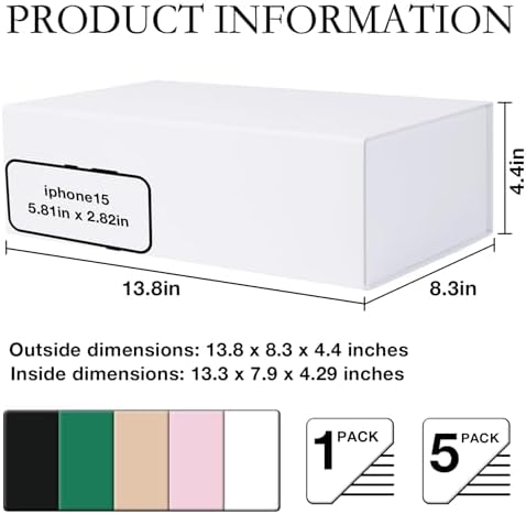 lfbox white gift box with magnetic lids 5 shown in use