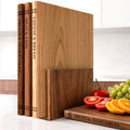 premium book cutting board set with stand –, main product view