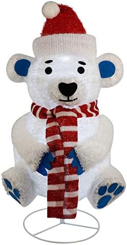 glintoper lighted christmas decorations, pre-lit pop up plush on a desk or shelf