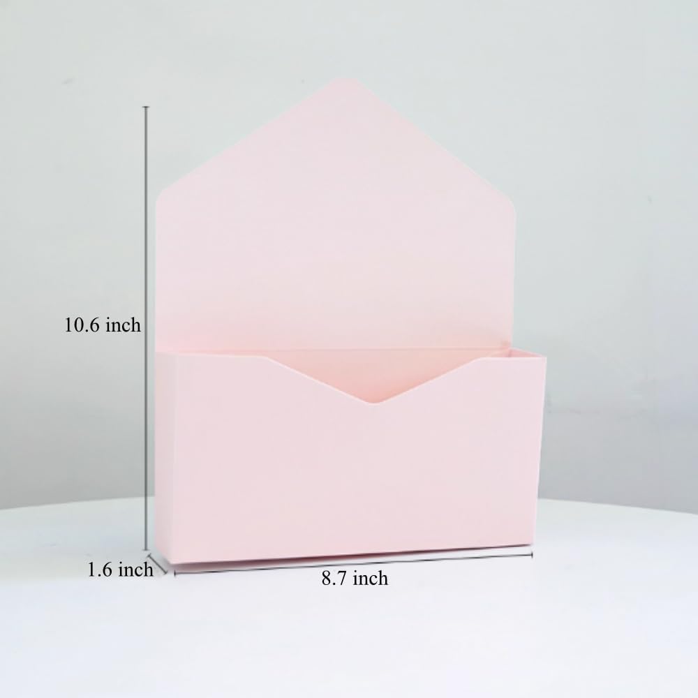 BBJ WRAPS Envelope Flower Boxes for Arrangements Solid Color Korean Floral Box Cardboard Floral Envelope Box Florist Supply, 8.7 x 1.6 x 10.6 Inch - 5 Counts