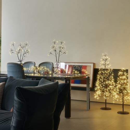 hairui lighted brown starburst tree with 368l warm showing dimensions